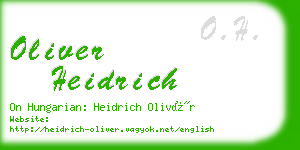 oliver heidrich business card